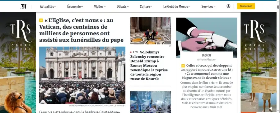 Portada de Le Monde dedicada al Papa Francisco