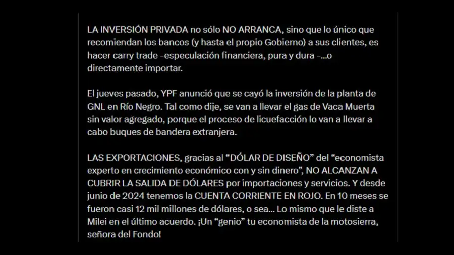 Twitter Cristina Kirchner Che Kristalina