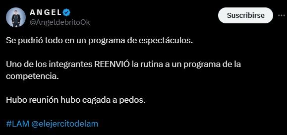 Ángel de Brito reveló un escándalo en un programa de espectáculos