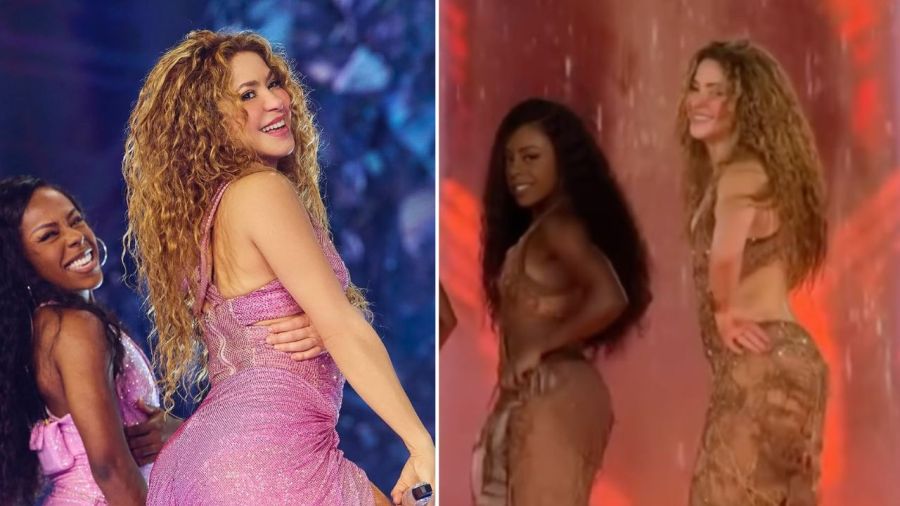Shakira junto a su jefa de coreografías