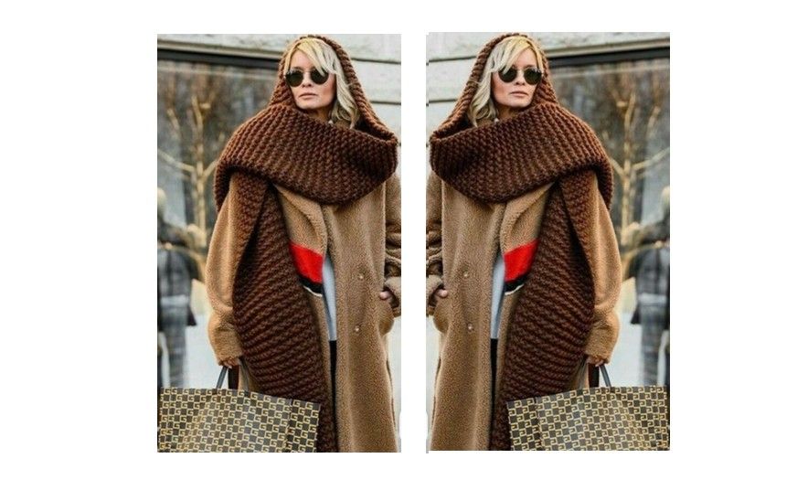 Ideas de look con bufanda XXL