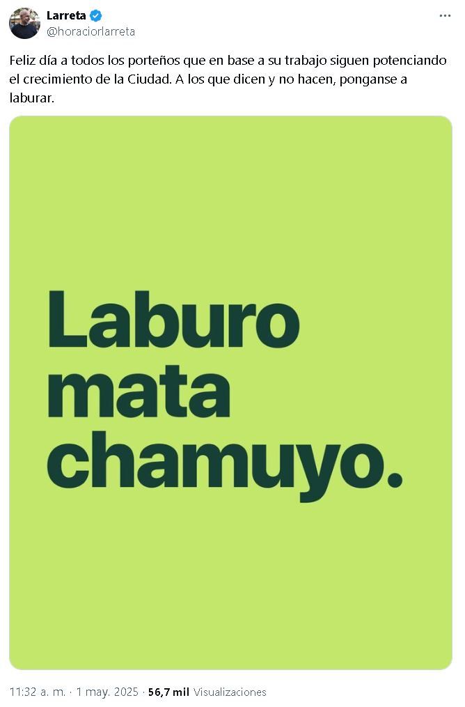Tuit Larreta