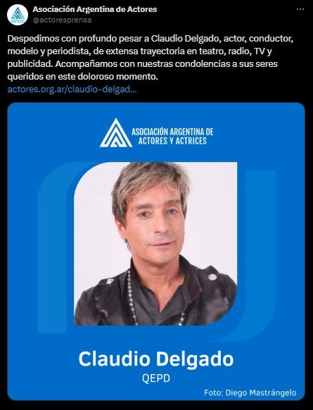 Murió Claudio Delgado