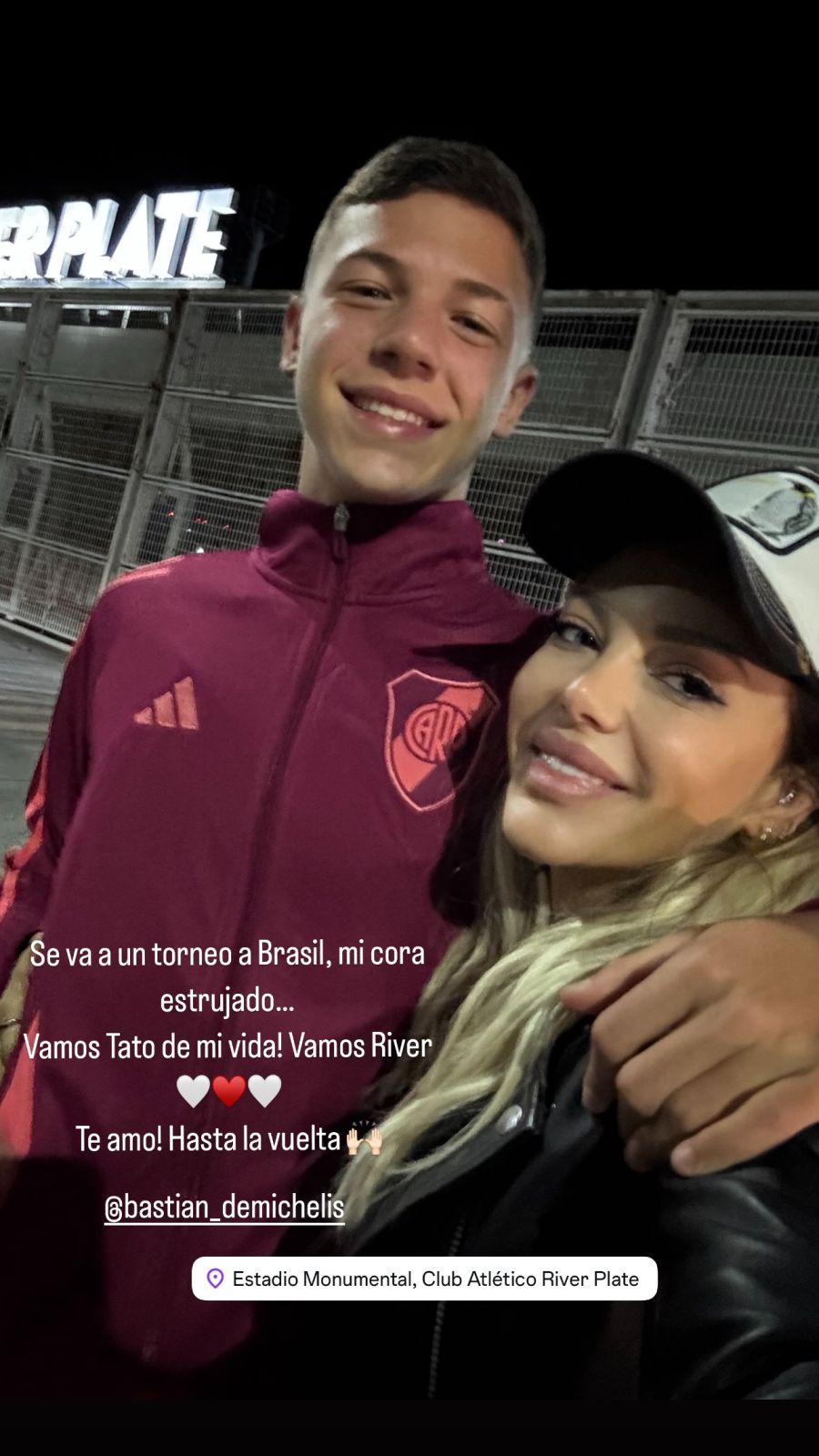 Evangelina Anderson, Bastian Demichelis, Wanda Nara y Valentino López