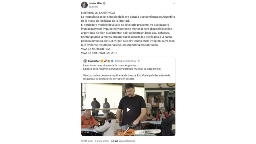 Javier Milei - Leandro Santoro