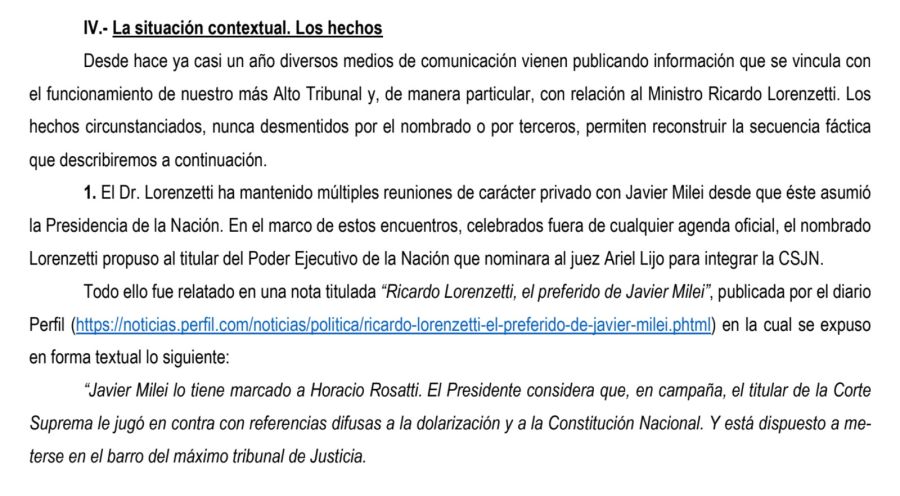Cristina Kirchner usó una nota de NOTICIAS para fundar la recusación contra Lorenzetti