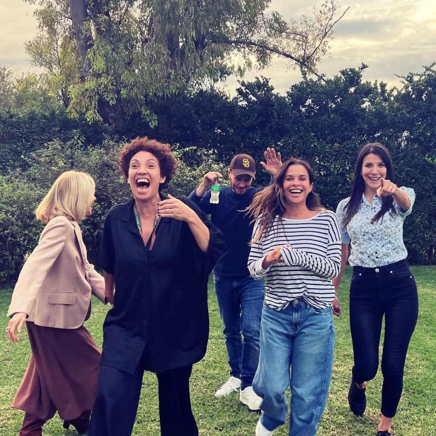Ernestina Pais con la familia Ortega