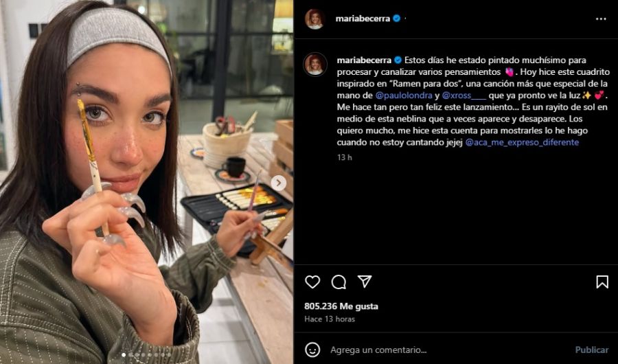 María Becerra reapareció en las redes tras su internación