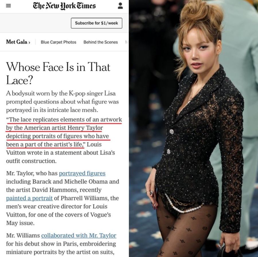 Falsa información sobre el look de Lisa en la MET Gala 2025