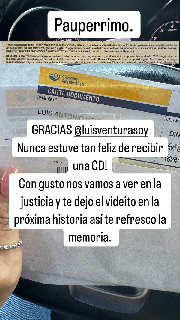 Posteos de Gianinna Maradona
