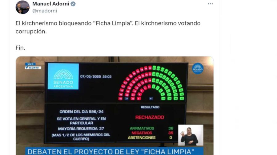 Manuel Adorni X 20250507