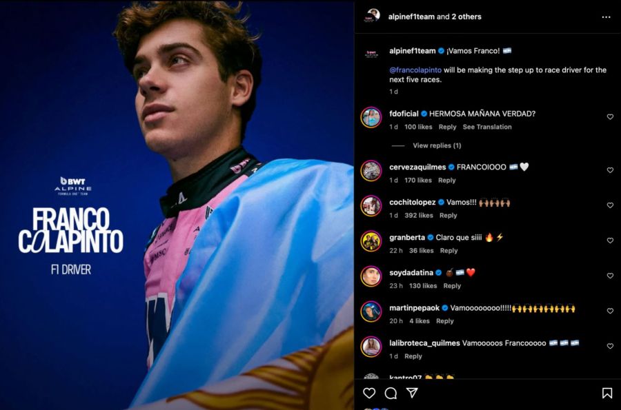 Mirtha Legrand, Franco Colapinto