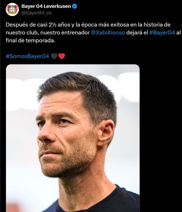 Bayer 04 despide a Xabi Alonso