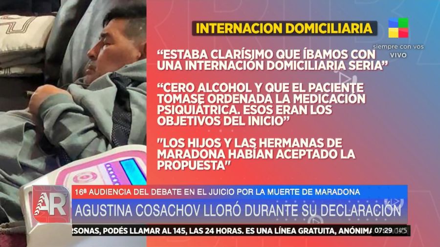 Captura America muerte de Maradona