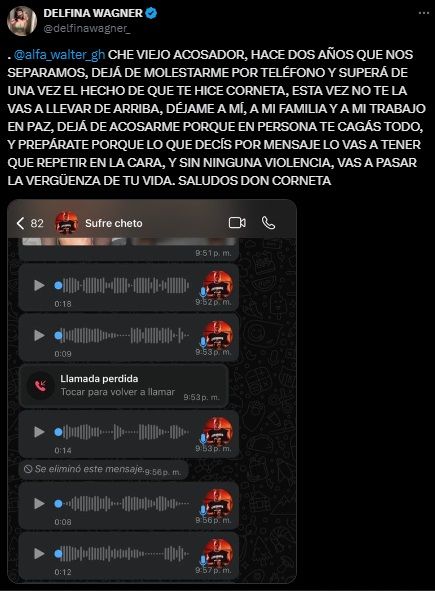 Delfina Wagner contra Alfa, ex Gran Hermano 1