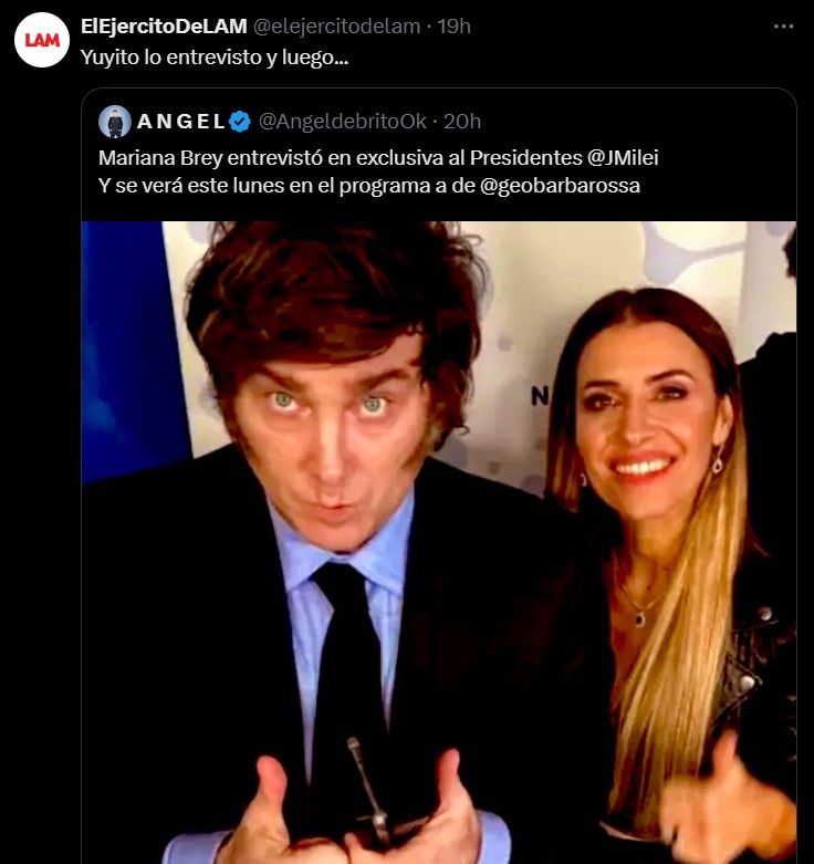 Javier Milei y Mariana Brey