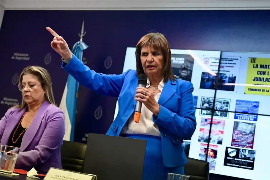 La ministra de Seguridad, Patricia Bullrich