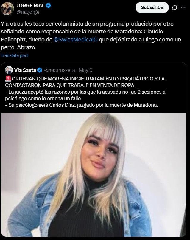 Morena Rial Mauro Szeta