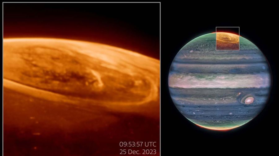 El telescopio Webb de la NASA reveló nuevos detalles de las auroras de Júpiter20250513