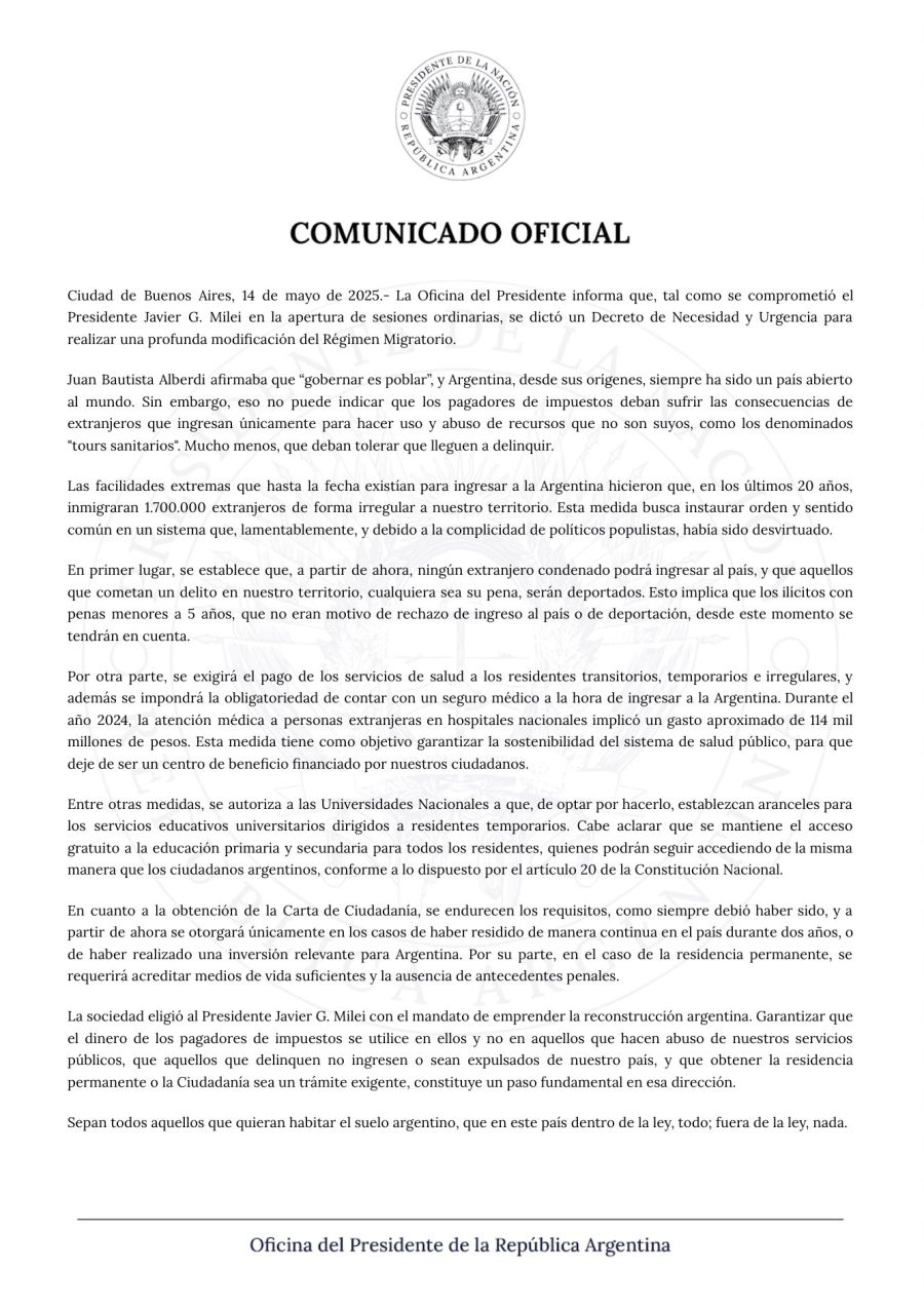 COMUNICADO OFICIAL 