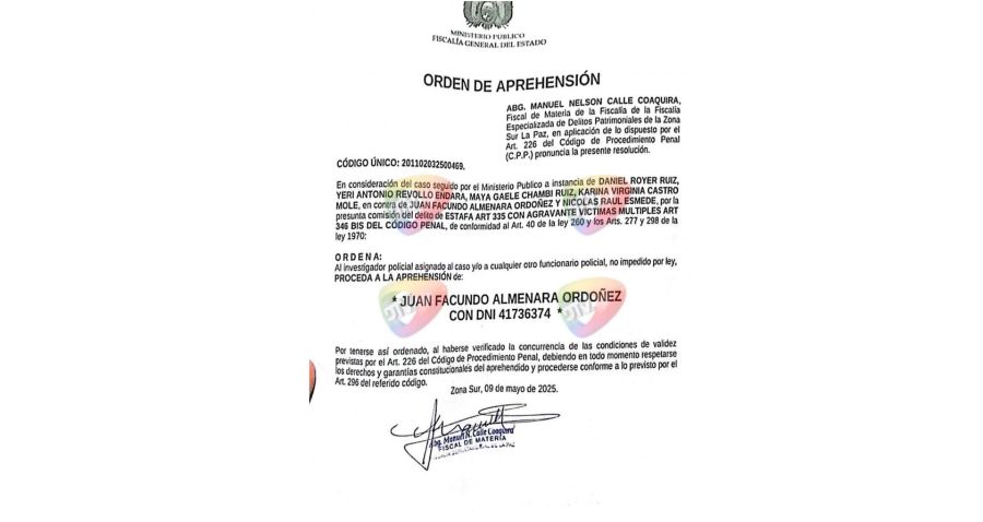 La orden de aprehensión contra Luck Ra