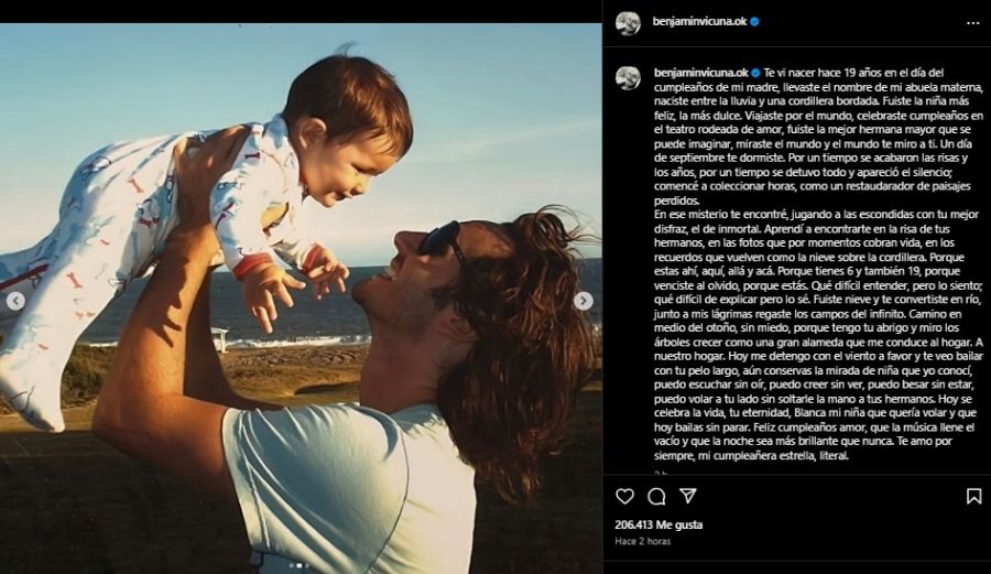 Benjamín Vicuña y su hija Blanca