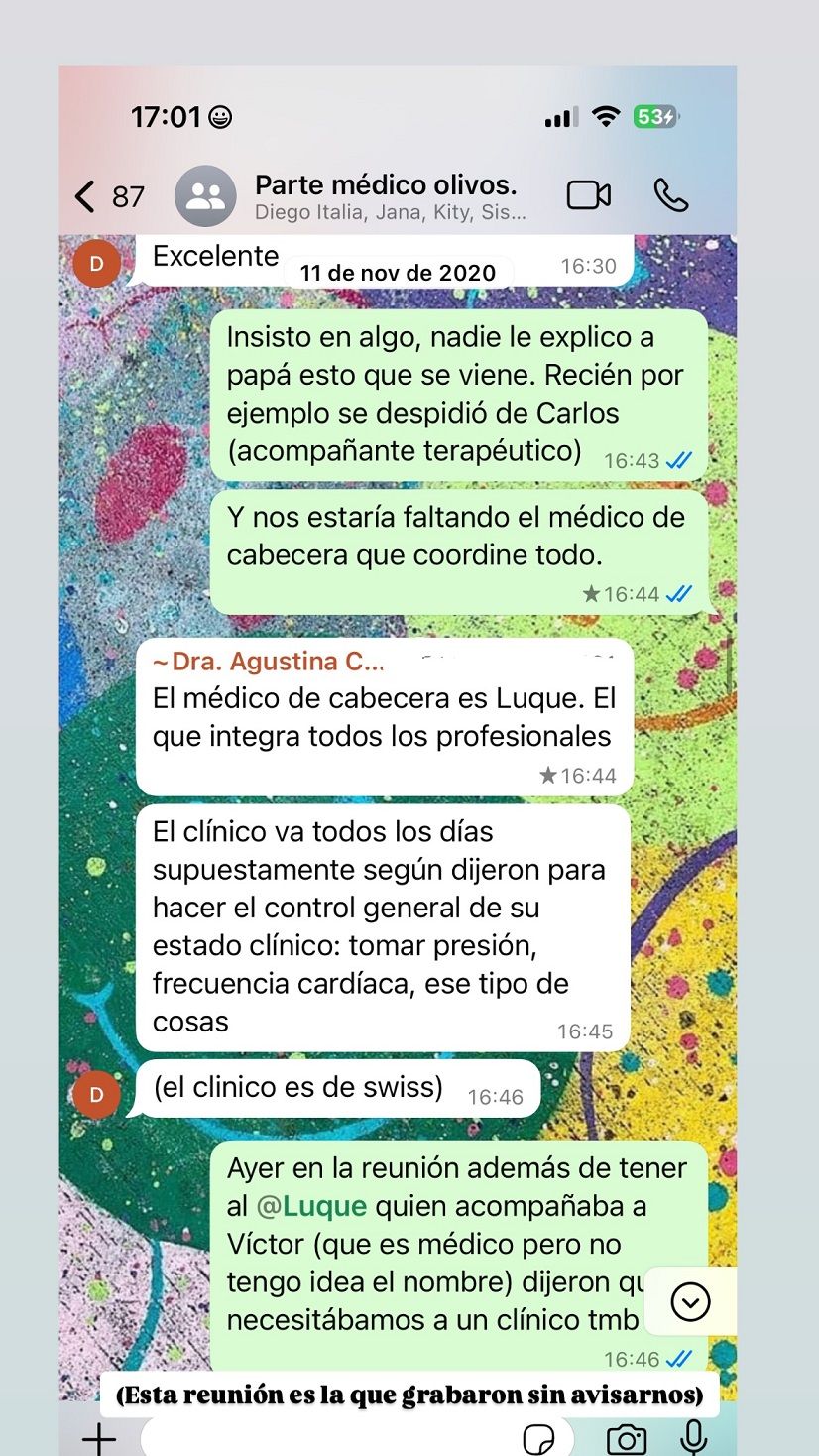 Chats publicados por Gianinna Maradona