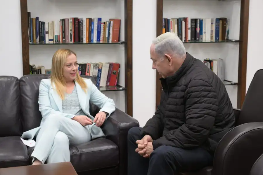 Giorgia Meloni y Netanyahu 20250515