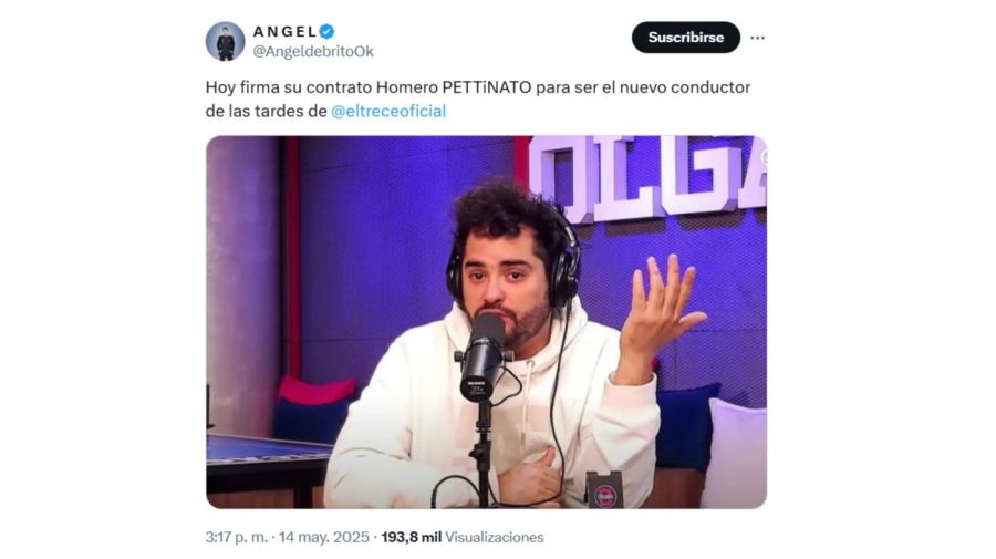 Homero Pettinato desembarcará en El Trece