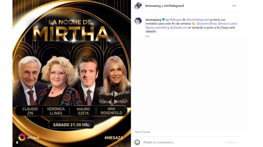Los invitados de Mirtha Legrand para el sábado 17 de mayo