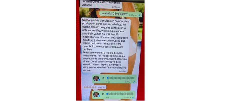 El mensaje de María Belén Ludueña a Luciana Elbsuto tras el momento incómodo en Mujeres Argentinas