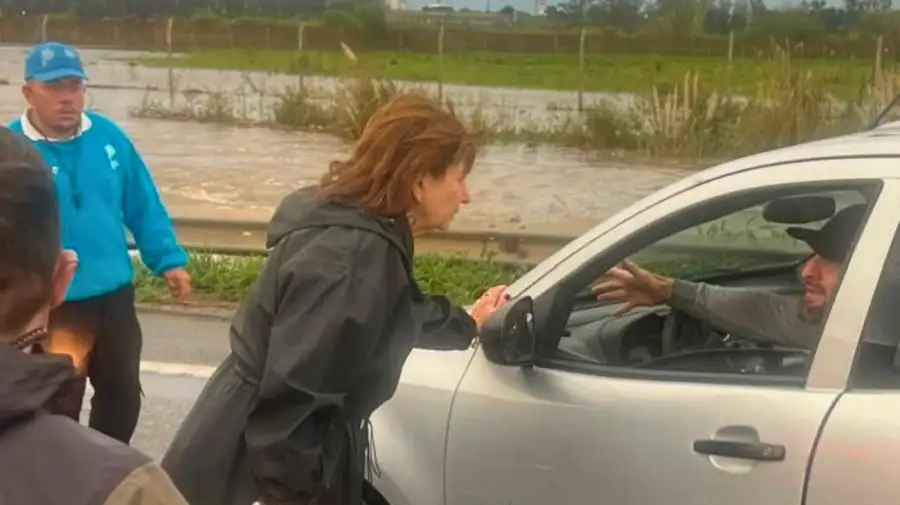 Patricia Bullrich en Zárate por las inundaciones