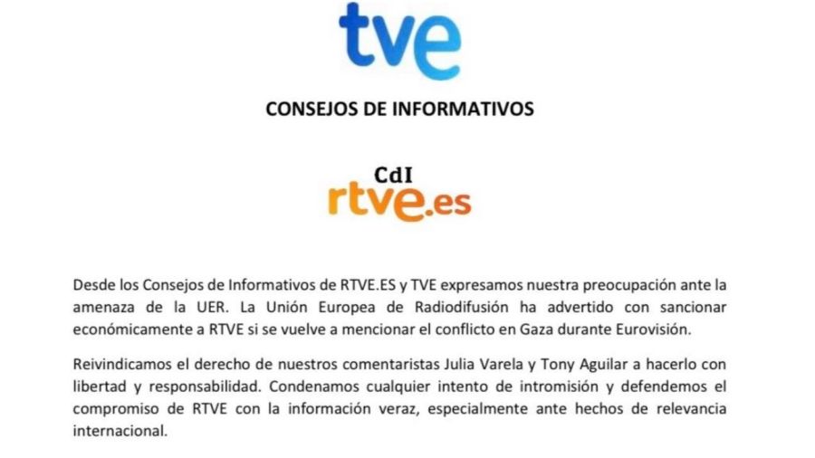 RTVE rompió la rregla de la Union Europea de Radiodifusion