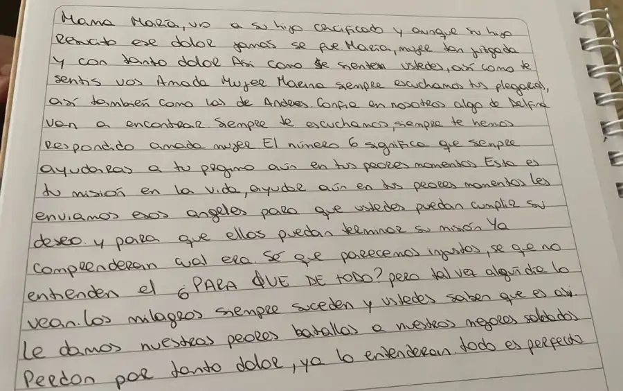 Texto Marina Haag despidiendo a sus hijas