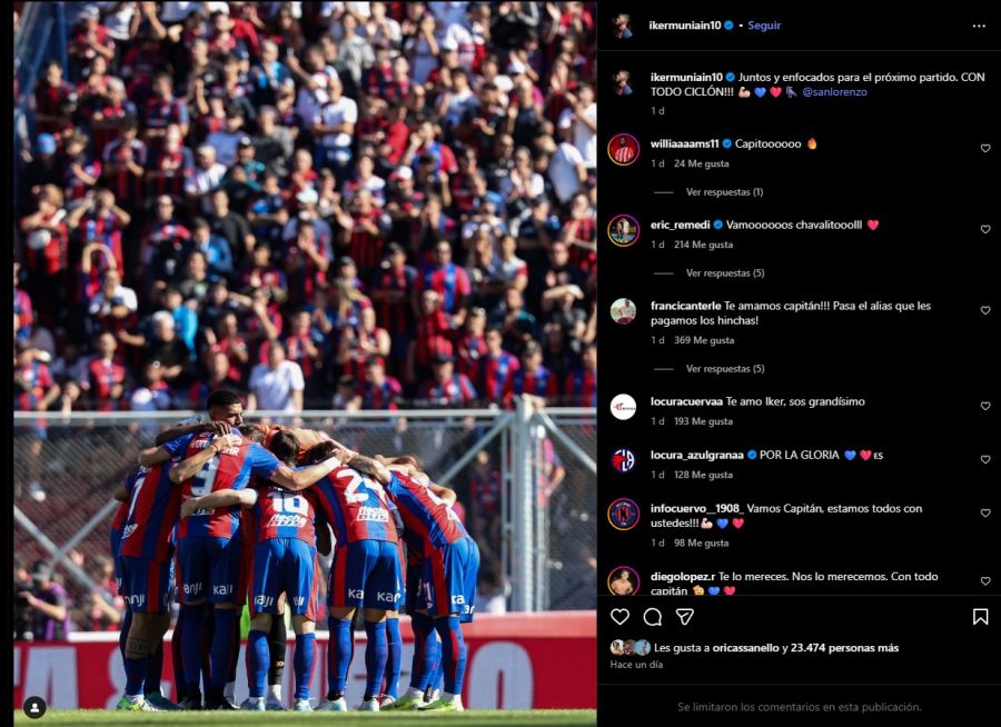 Mensaje Muniain