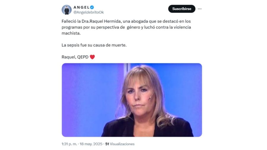 Murió Raquel Hermida Leyenda