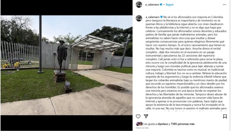 El descargo de Andrés Calamaro