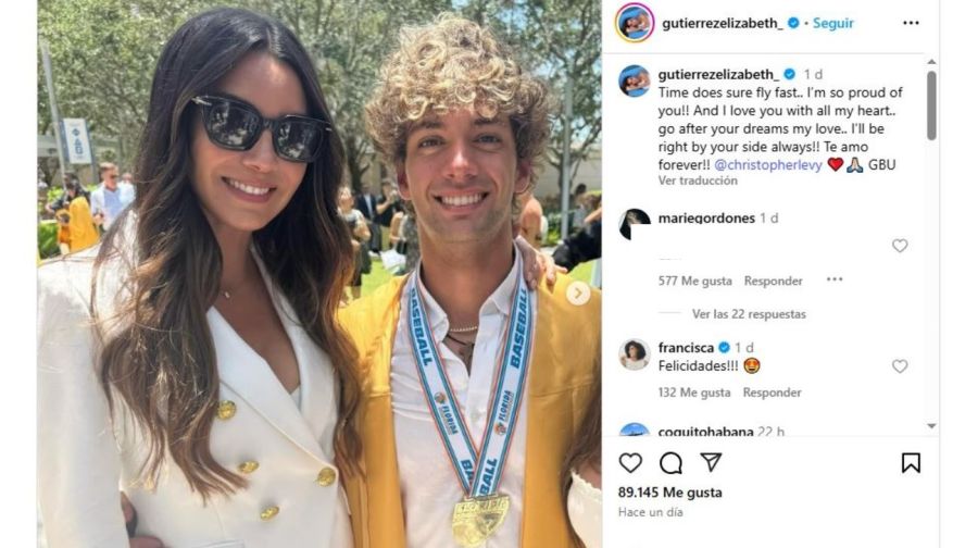 Mensaje de Elizabeth Gutiérrez para su hijo Christopher Levy