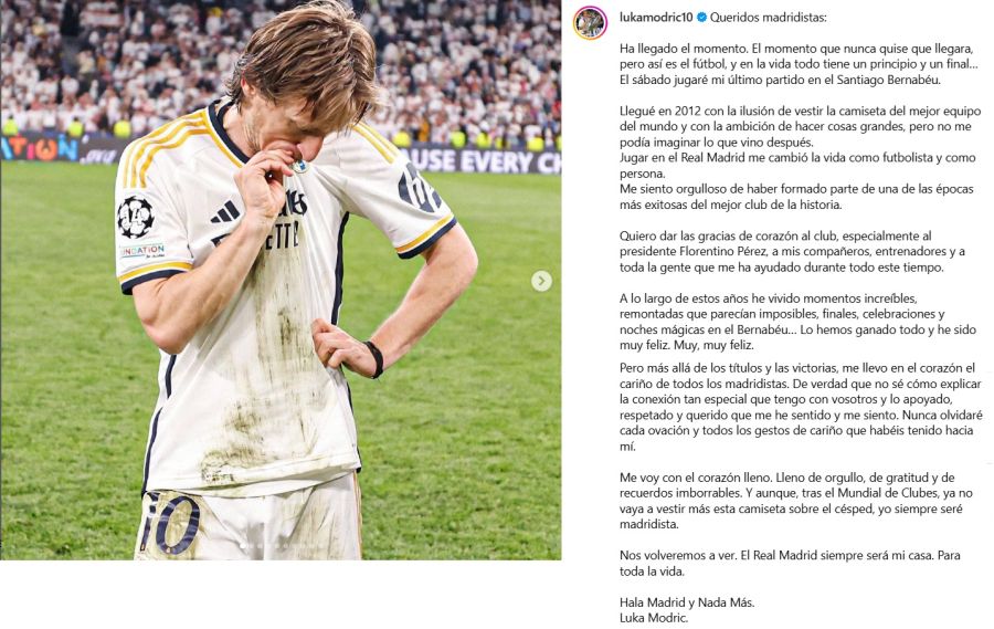 Despedida de Luka Modric
