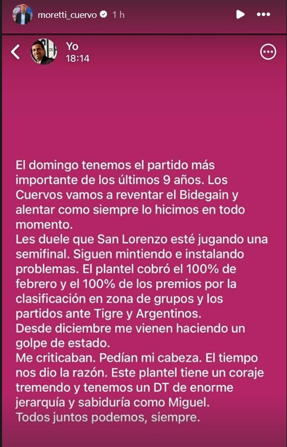 Descargo Moretti