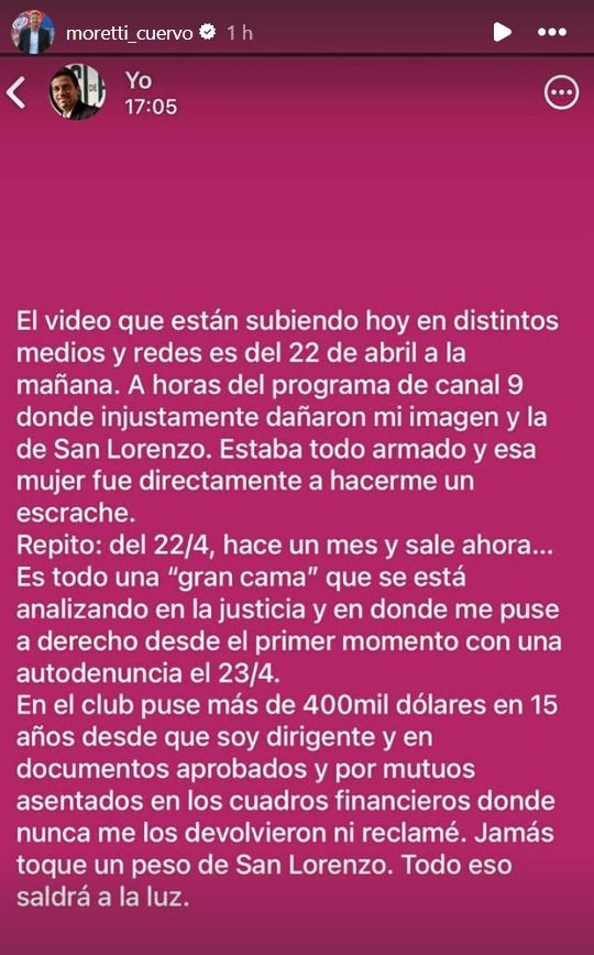 Descargo Moretti