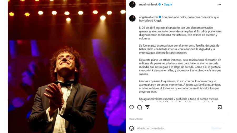 Murió Ángel Mahler