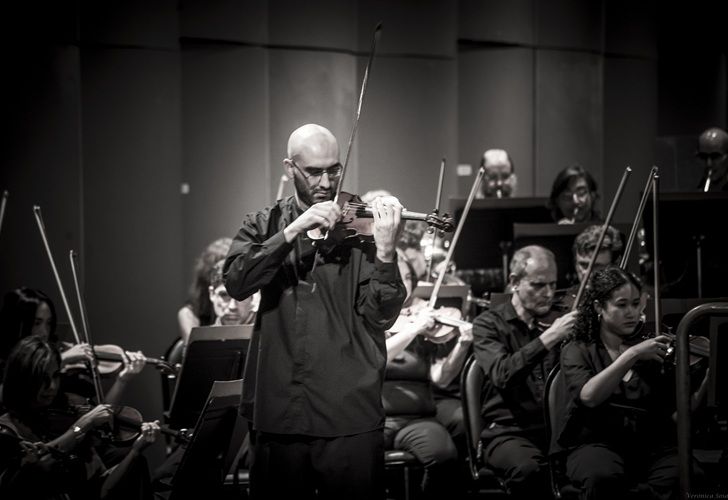 Violinista en el San Martín