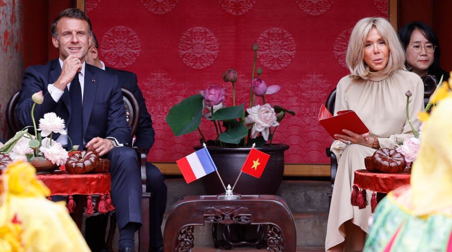 Emmanuel y Brigitte Macron