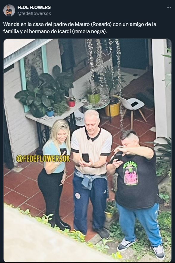 Wanda Nara con el hermano de Mauro Icardi