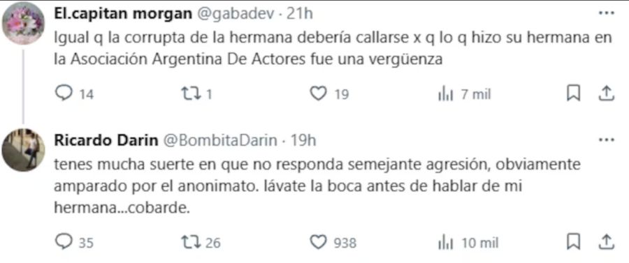 Ricardo y Alejandra Darín