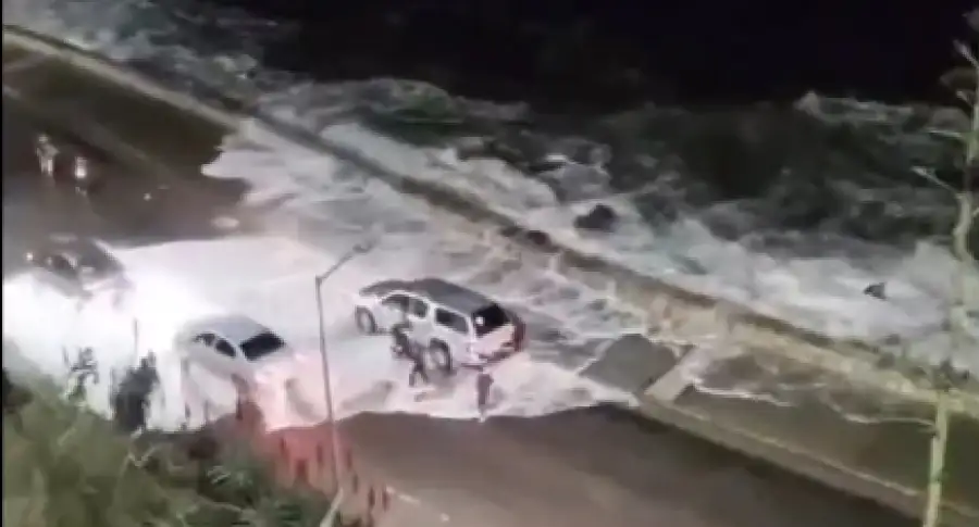 Sudestada en Mar del Plata.
