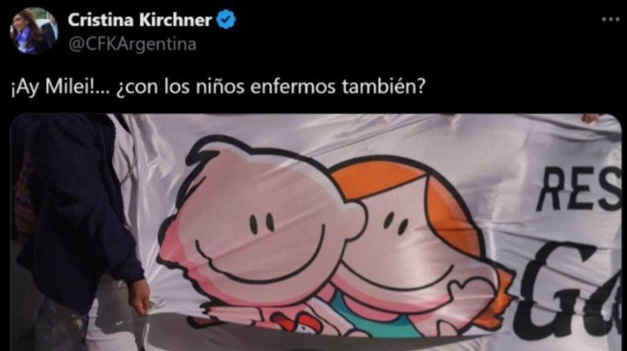 Posteo en X de Cristina Kirchner