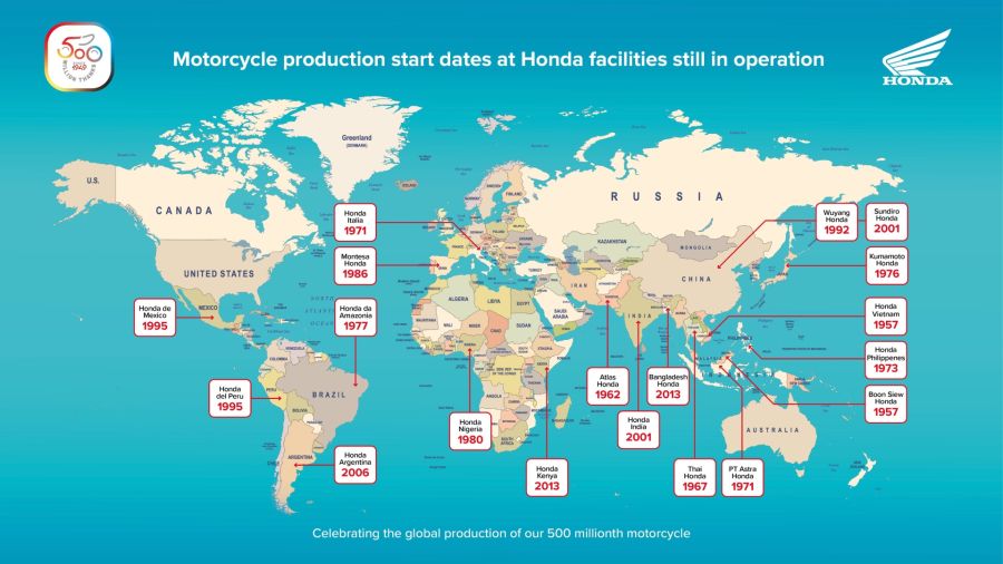 Honda rompe récord: ya fabricó 500 millones de motos en todo el mundo