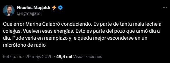 Nicolás Magaldi contra Marina Calabró